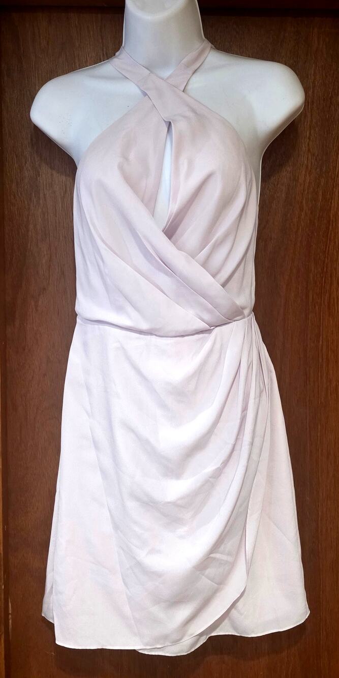 BCBGeneration light pink halter mini dress sz 6